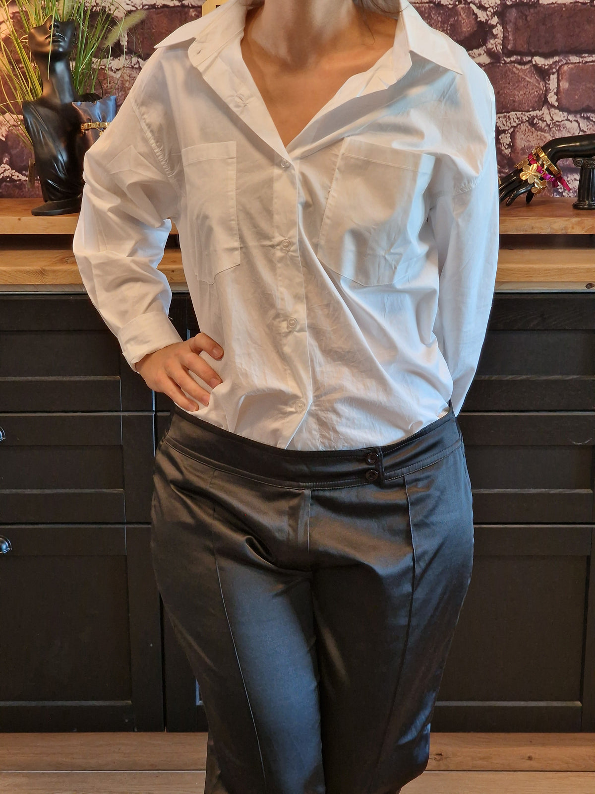 Chemise oversize coton blanc