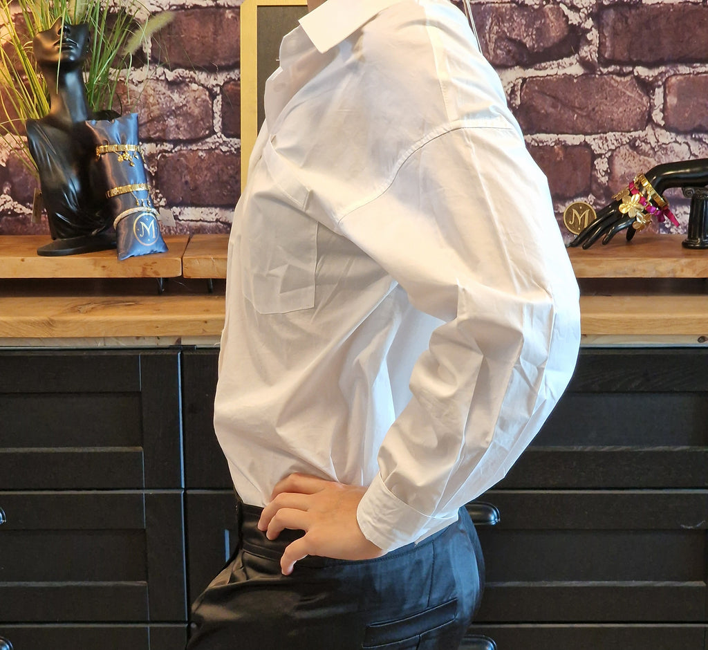 Chemise oversize coton blanc