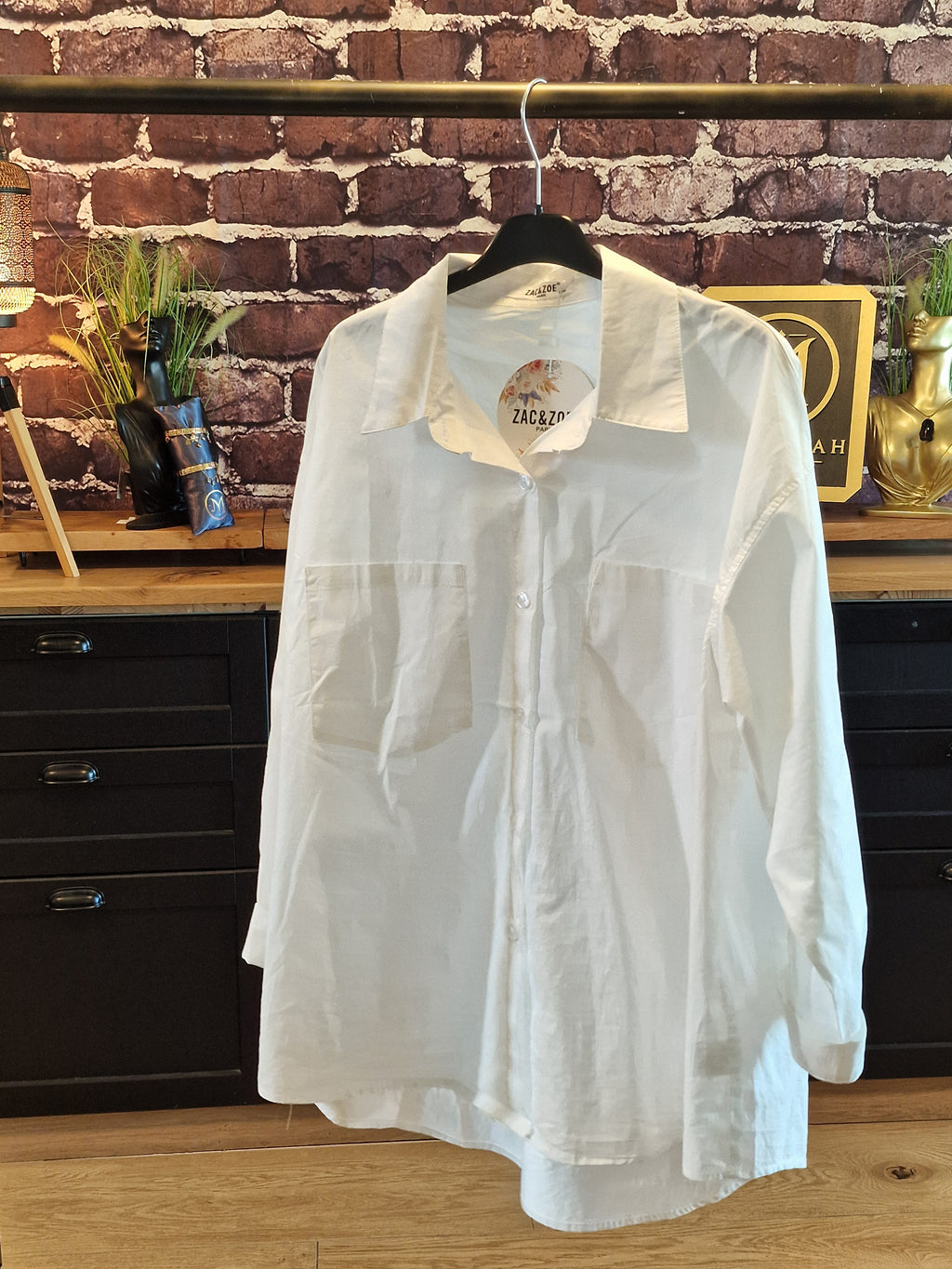 Chemise oversize coton blanc