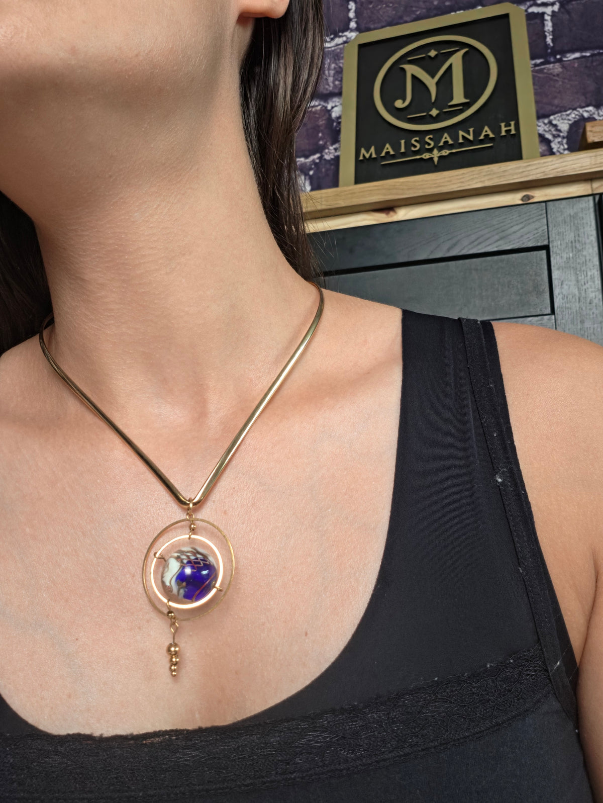 Collier Galaxie (collection Dans le Verre du Temps)