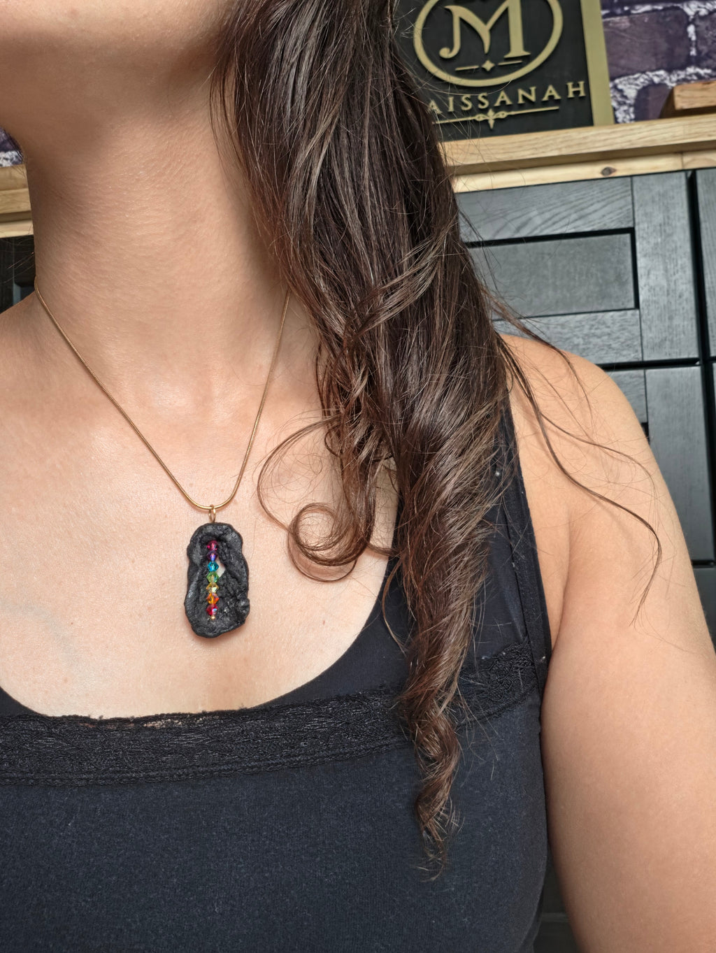 collier Nour (collection Secrets d'Ambre Noir)