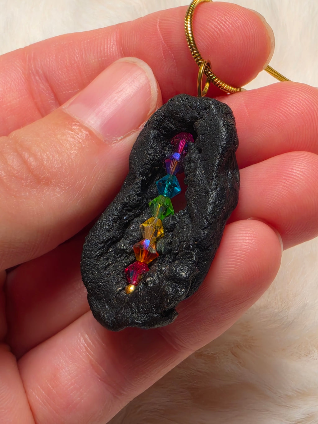collier Nour (collection Secrets d'Ambre Noir)