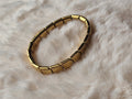 Bracelet à maille italienne dorée, sans breloques