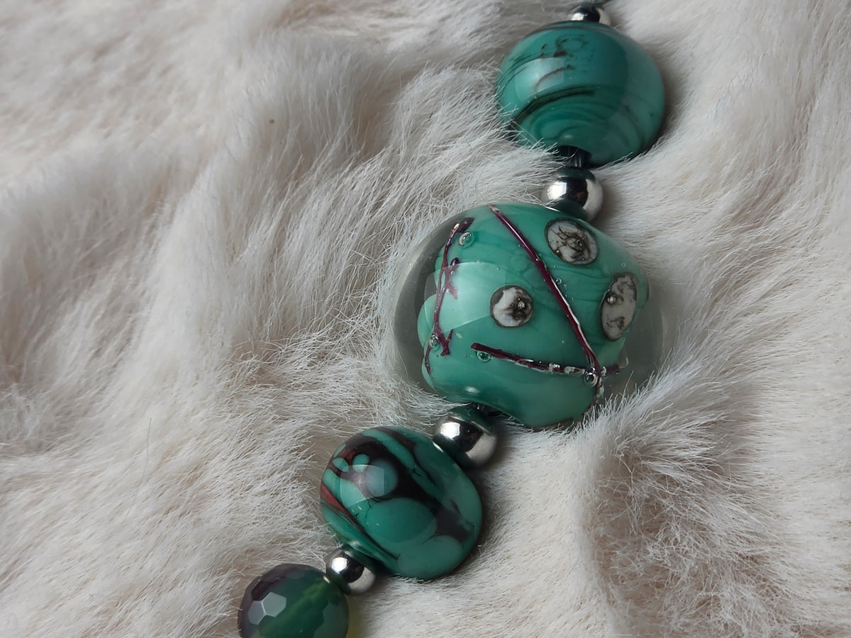 Collier ras de cou "lagon" (collection Dans le Verre du Temps)