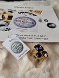 Bague acier inox Bohm-Swarovski (gris mystique)