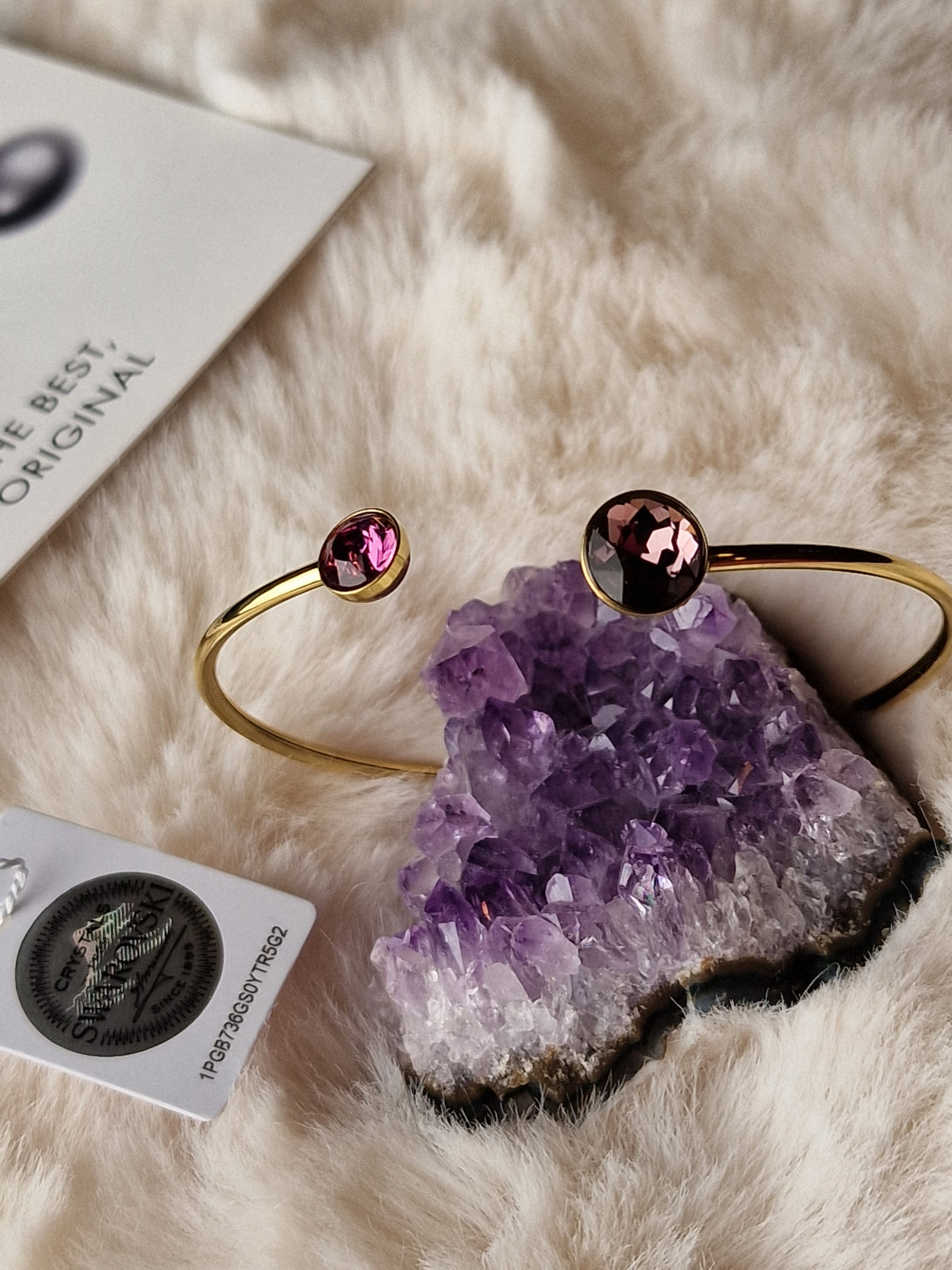 Bracelet acier inox Bohm-Swarovski (rose)