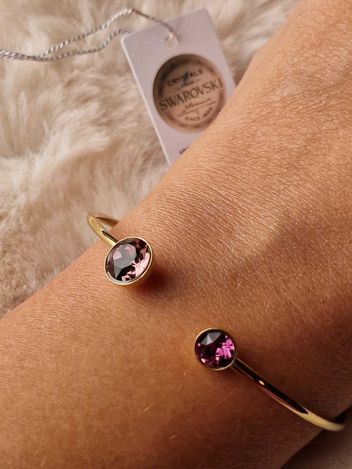 Pack assorti: Bracelet + Bague (rose), Bohm-Swarovski