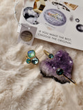 Pack assorti: bracelet (Bleu canard) + bague (Turquoise),  Bohm-Swarovski