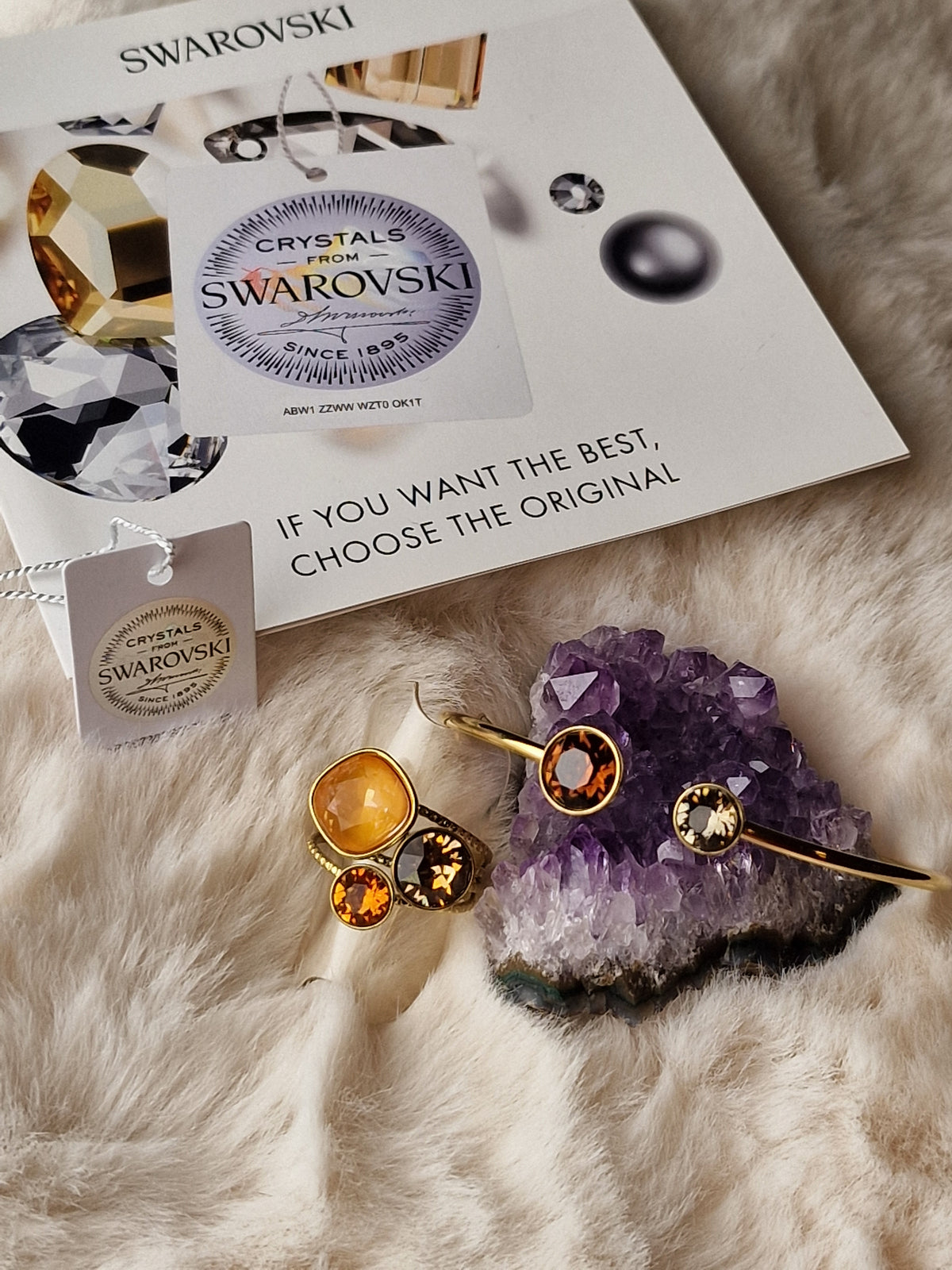 Pack  assorti : Bague + bracelet (Topaz), Bohm-Swarovski