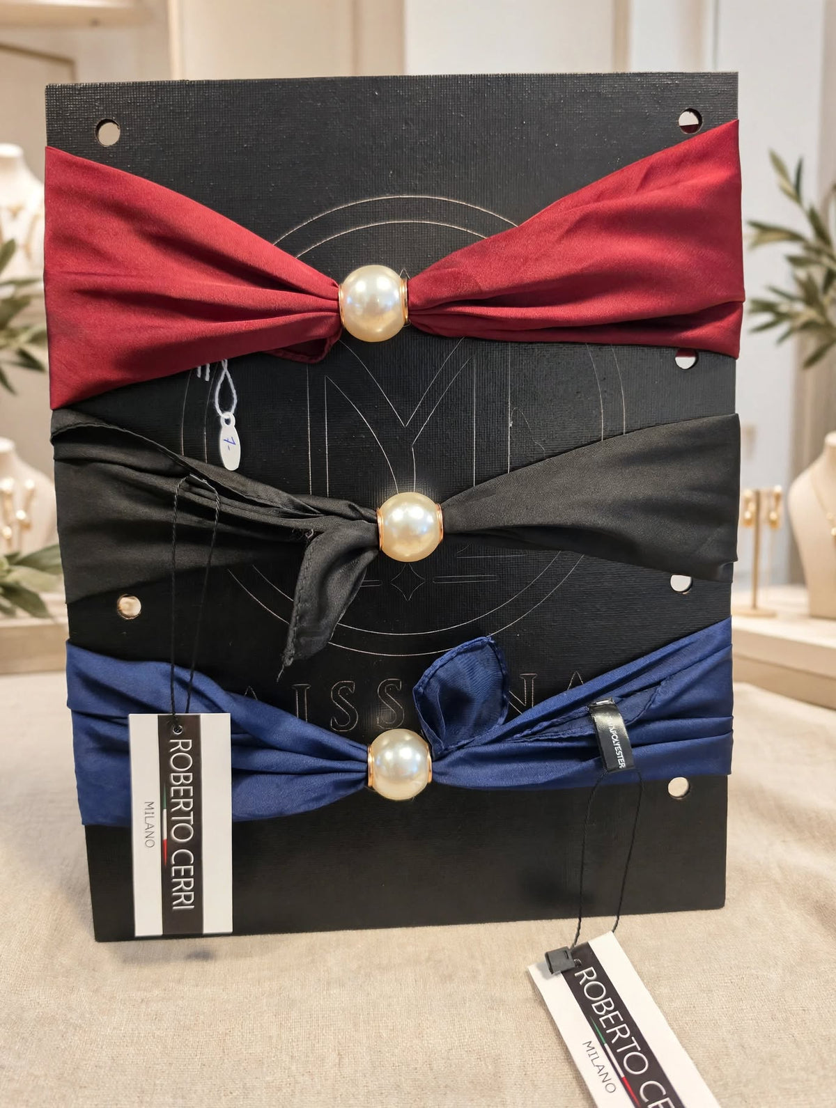 foulard court à fermeture magnétique