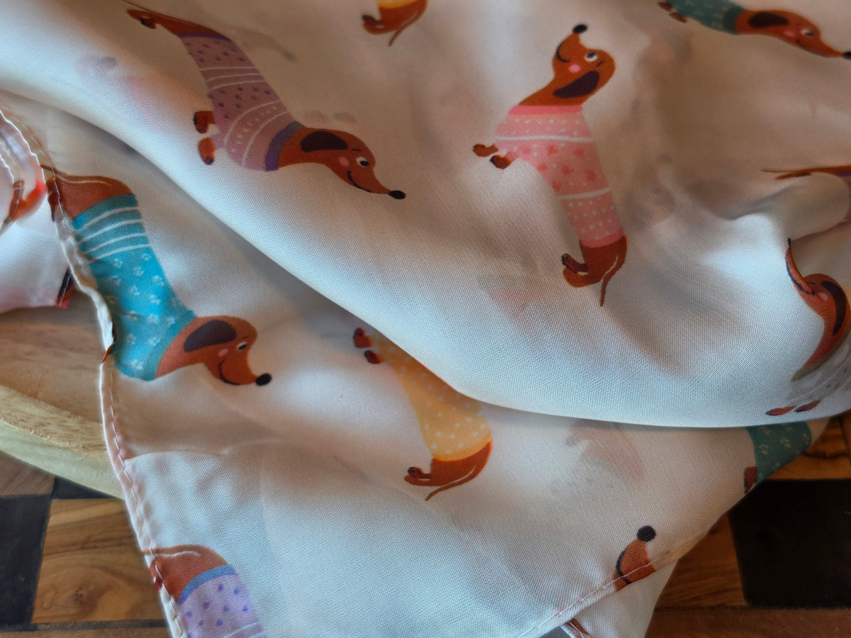 Bandana motifs "chiens" 100%viscose