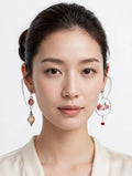 Boucles d'oreilles origamis oiseau rouge N°série 2