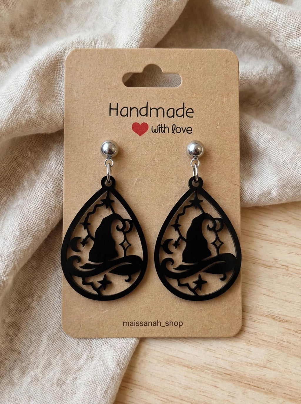 Boucles d'oreilles thème Halloween en acrylique à composer soi même (vendu à l'unité)