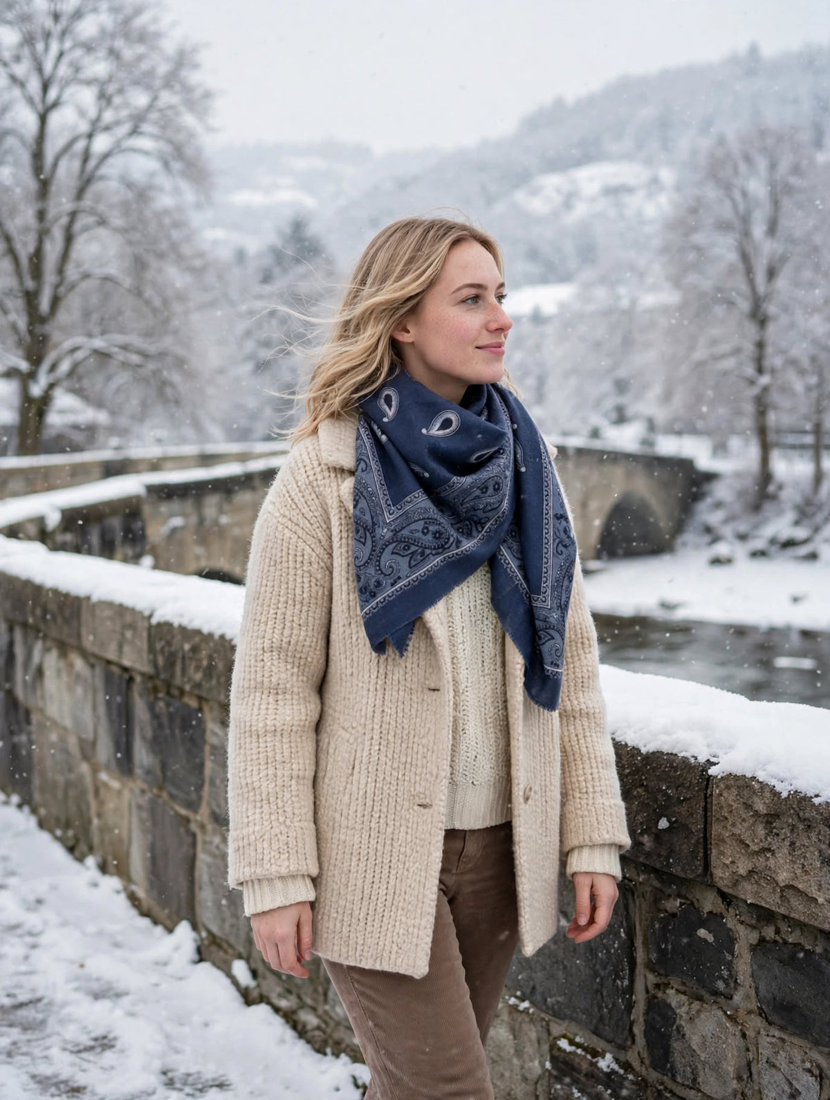 foulard chaud 80% viscose, 20% laine