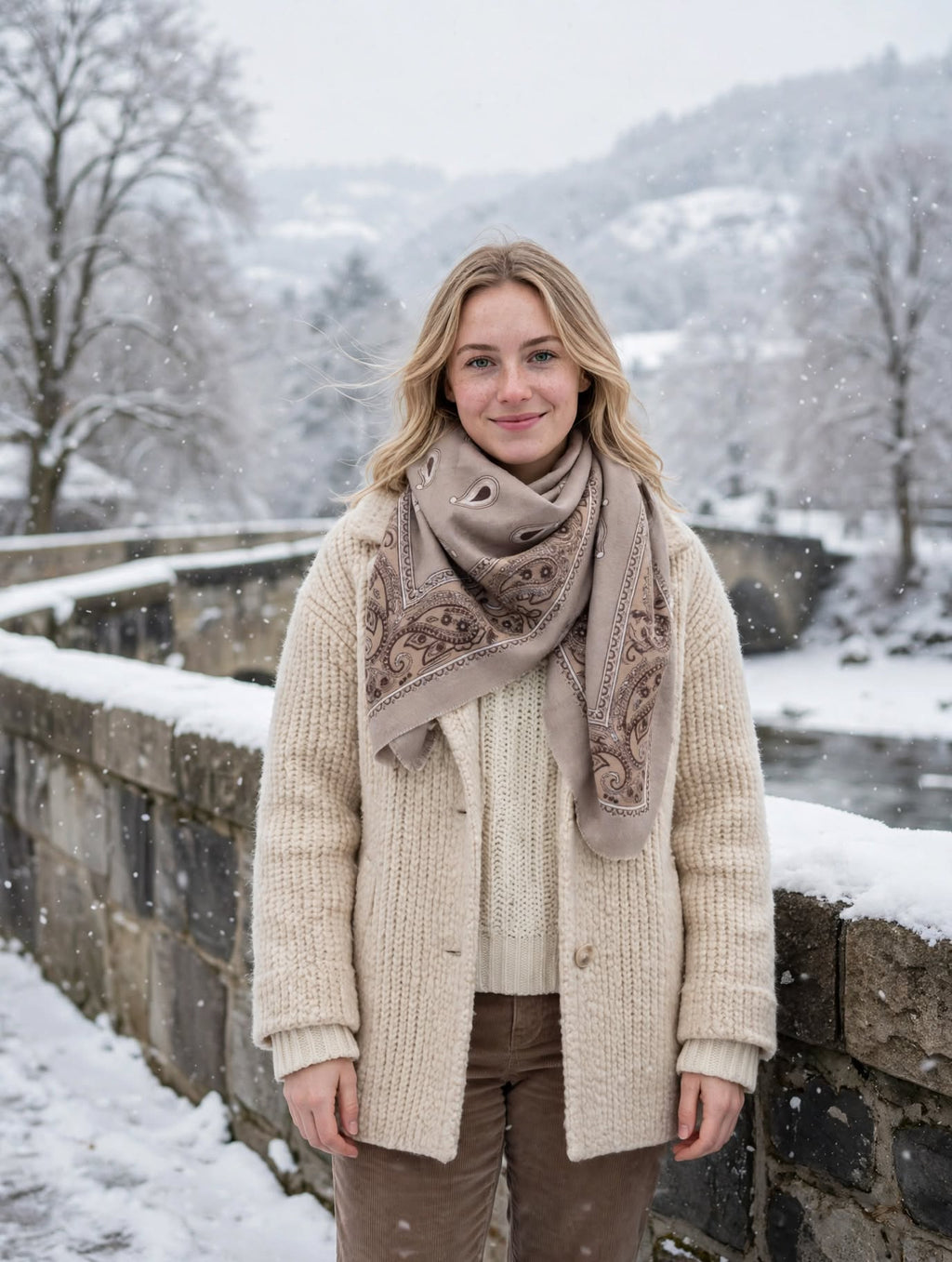 foulard chaud 80% viscose, 20% laine