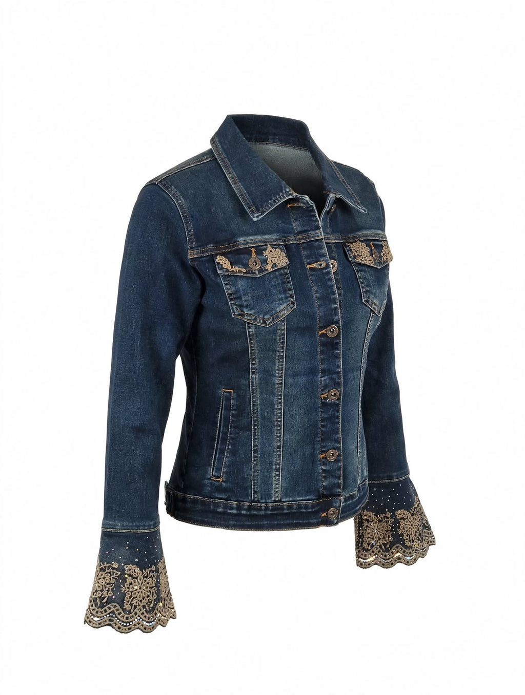 Veste en jeans brodée