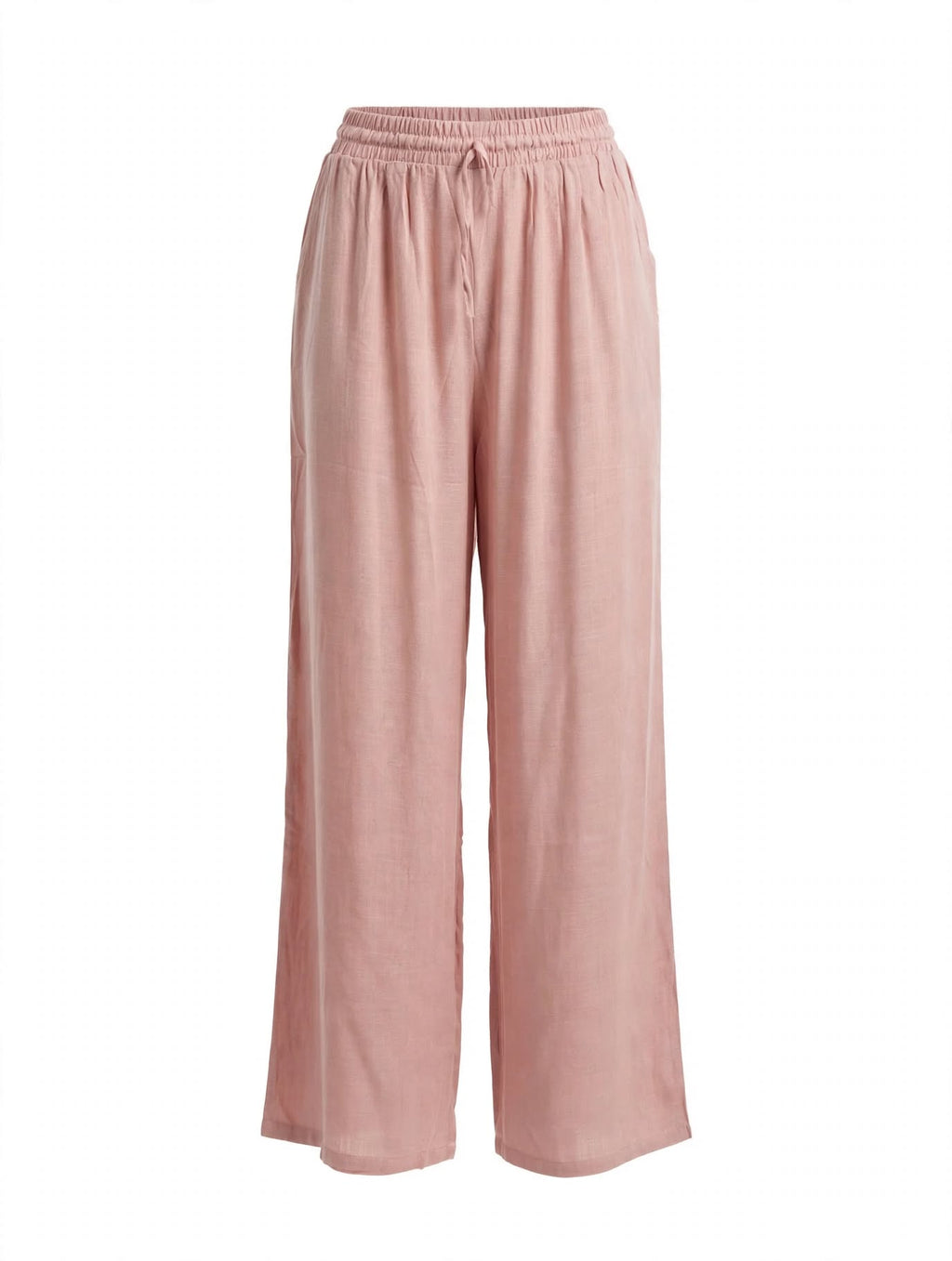 Pantalon fluide 100% viscose rose
