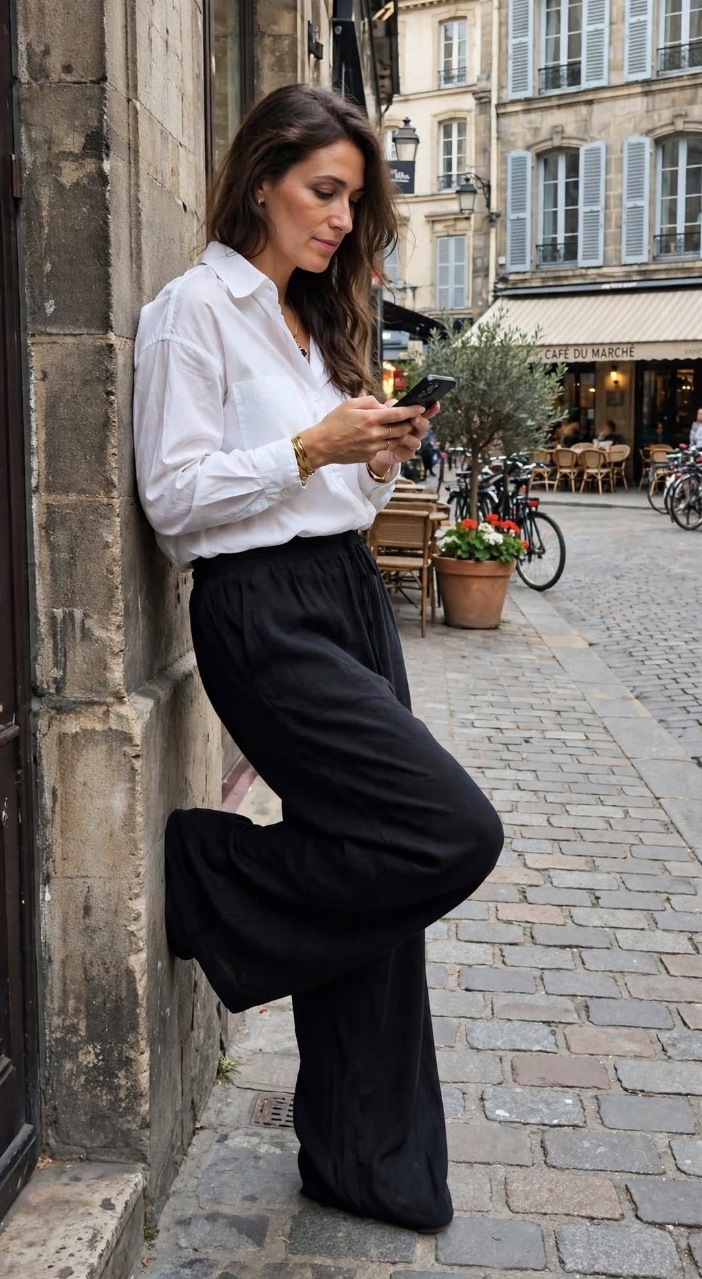 Pantalon fluide 100% viscose noir