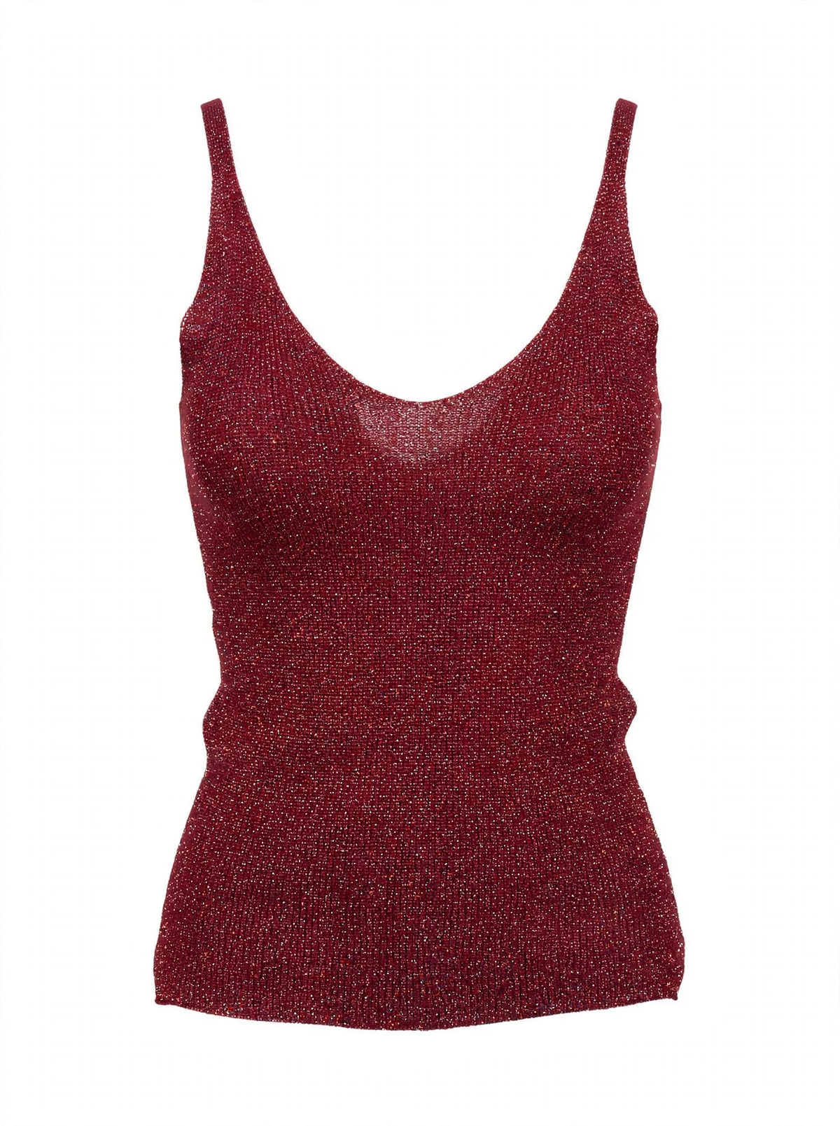 Top lurex/viscose burgundy