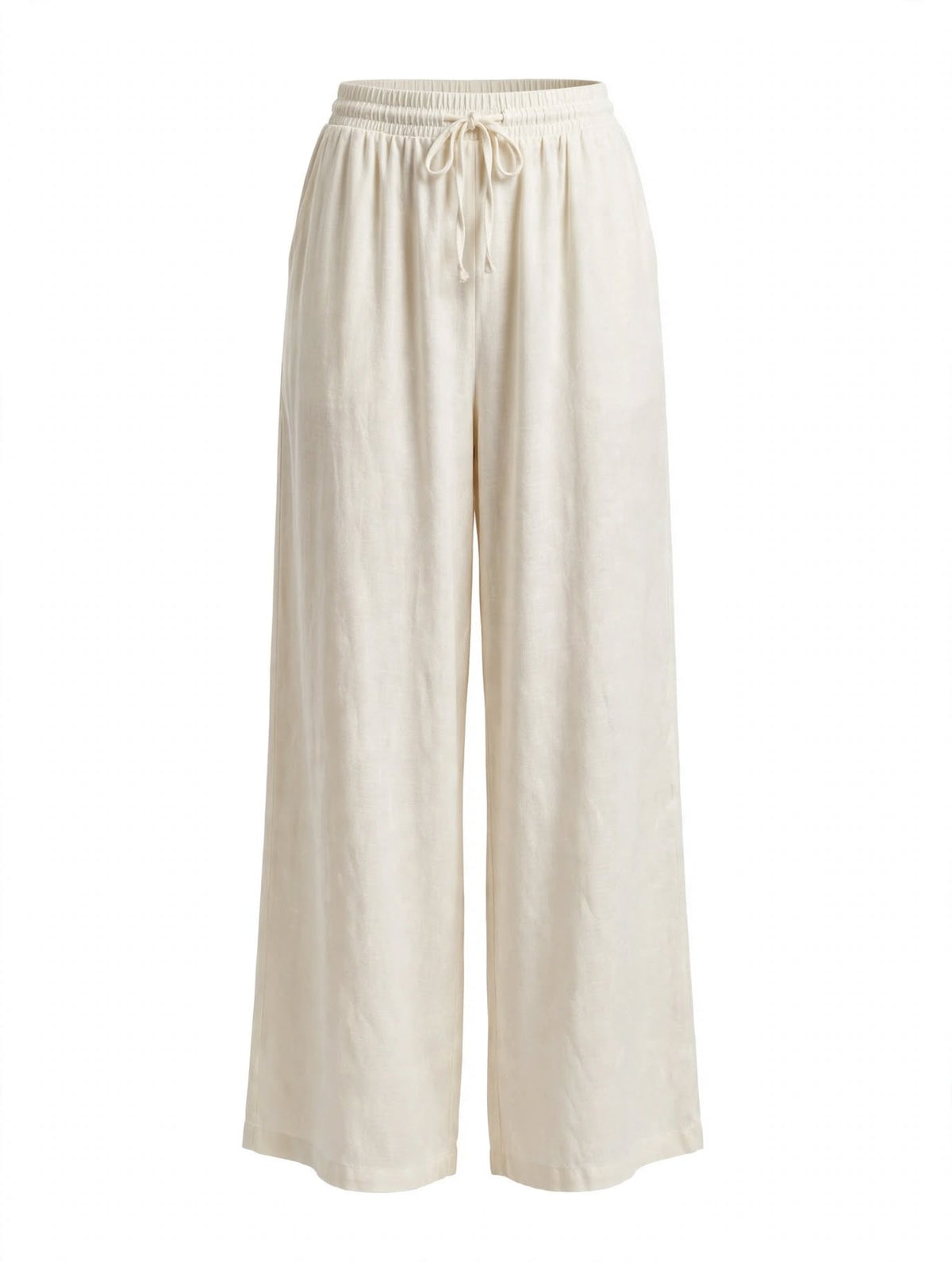 Pantalon fluide 100% viscose blanc