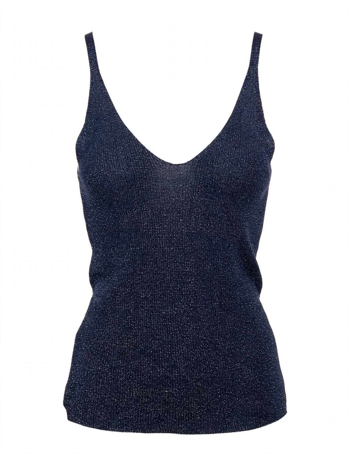 Top lurex/viscose bleu nuit