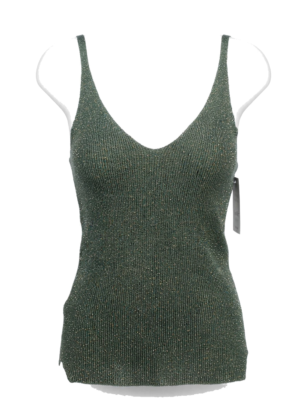 Top lurex/viscose vert sauge