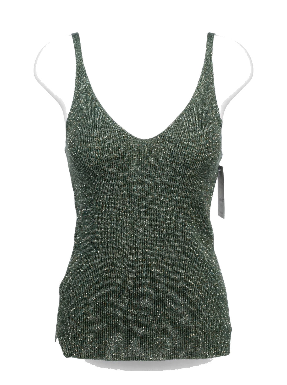 Top lurex/viscose vert sauge