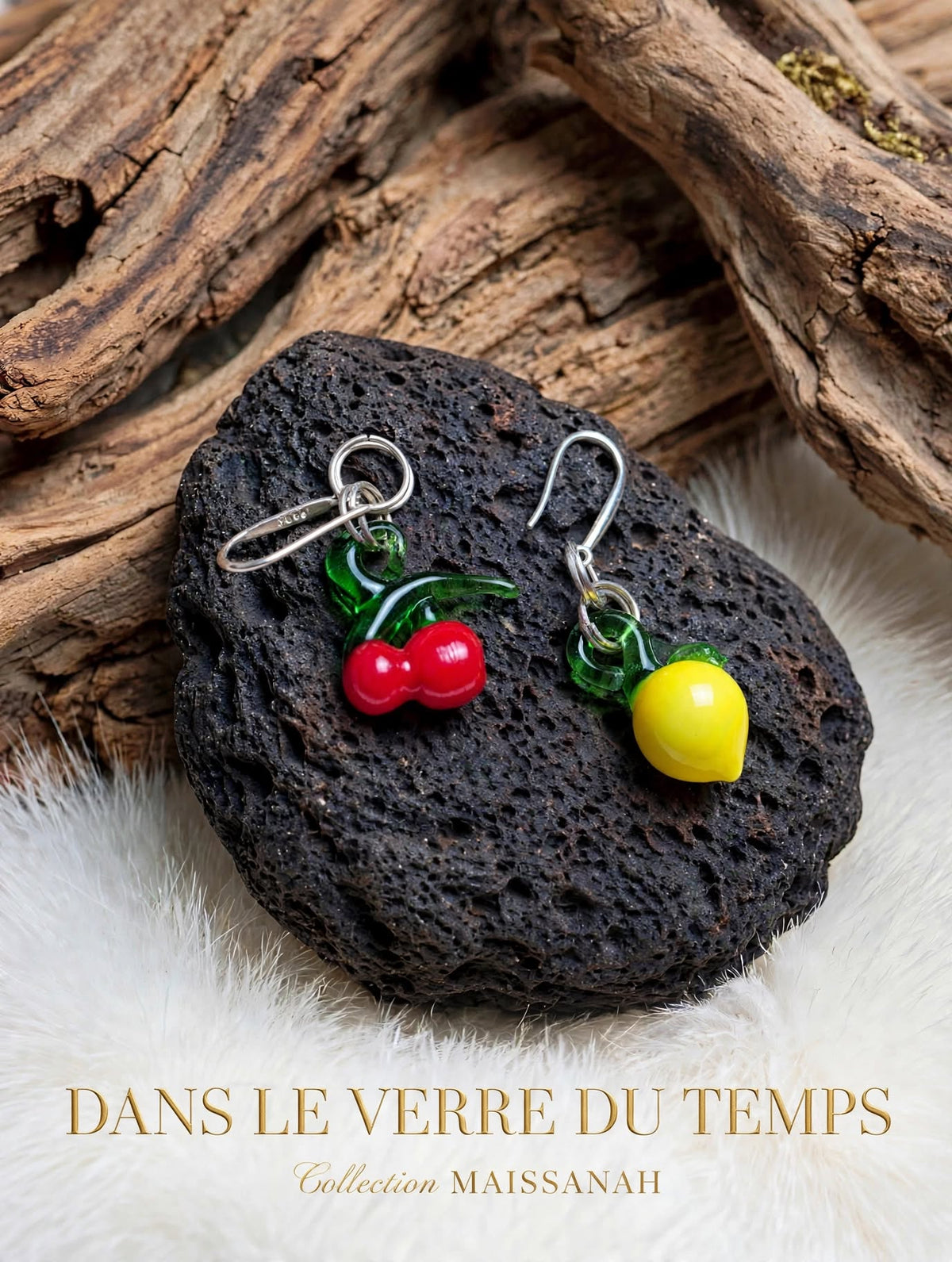 Boucles d'oreilles "Sunrise" (collection Dans le Verre du Temps)