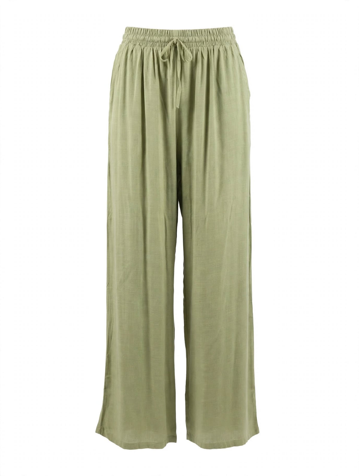 Pantalon fluide 100% viscose Vert clair