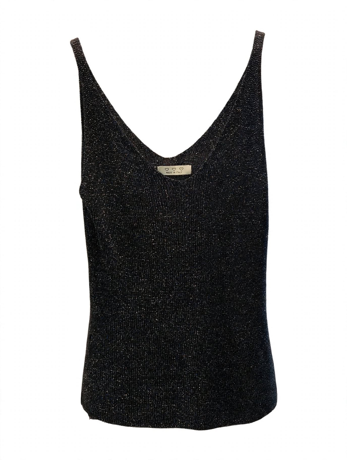 Top lurex/viscose noir